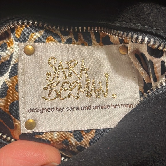 Sara Berman suede clutch Bag with 3 Compartments - Picture 11 of 11